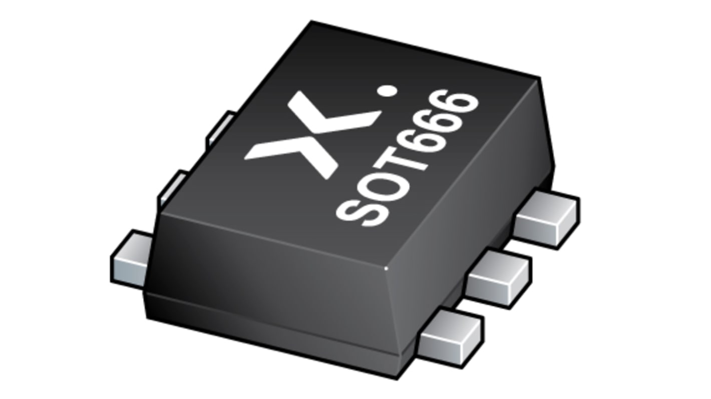 Nexperia PEMD12,115 SMD, NPN/PNP Digitaler Transistor Dual 50 V / 100 mA, SOT-666 6-Pin