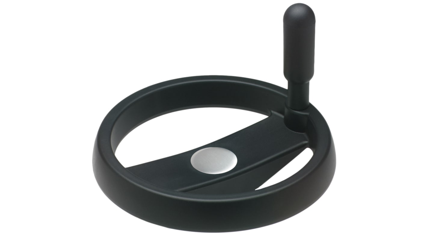 Elesa Black Polypropylene Hand Wheel, 99mm diameter