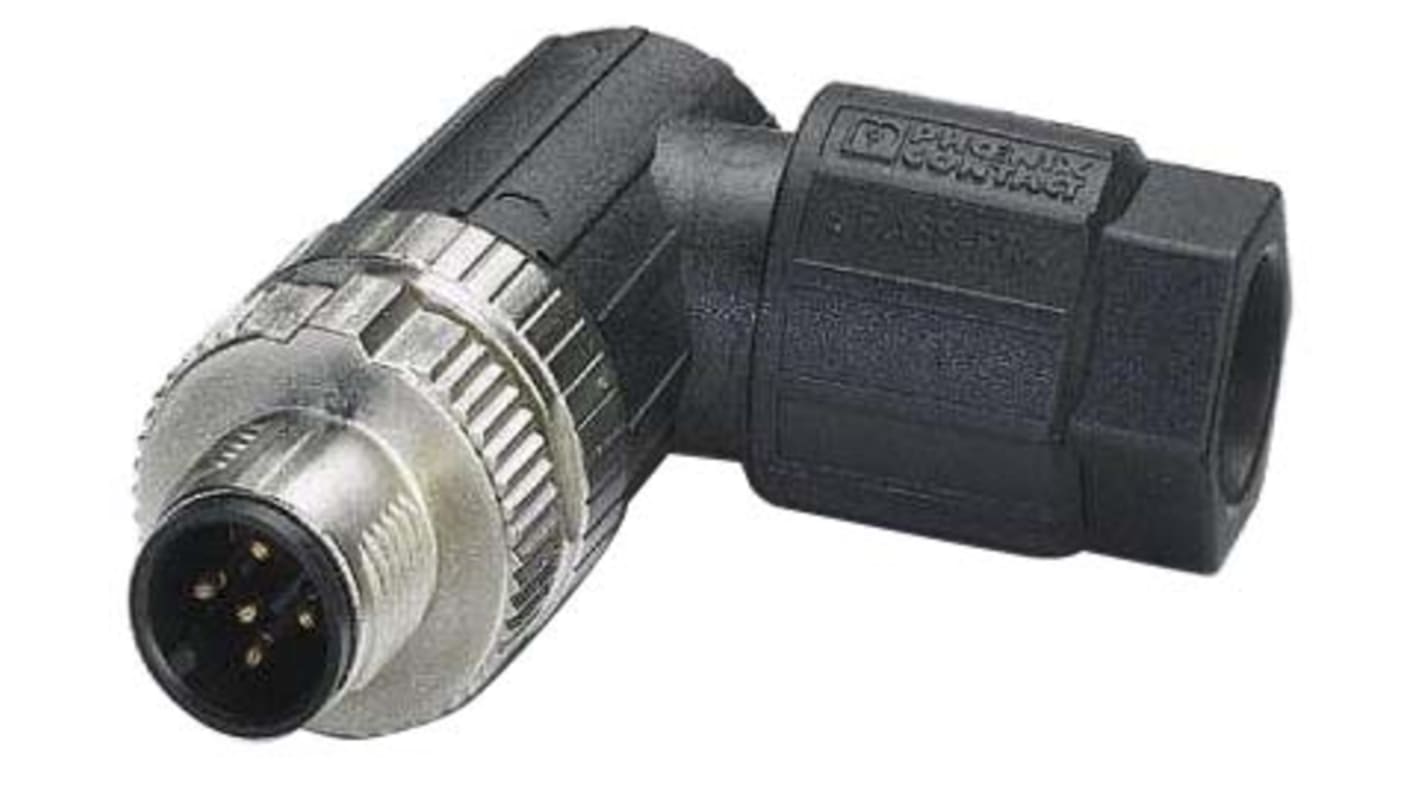 Conector circular Phoenix Contact hembra Ángulo de 90° serie SACC de 4 vías macho, tamaño carcasa 15, montaje aéreo,