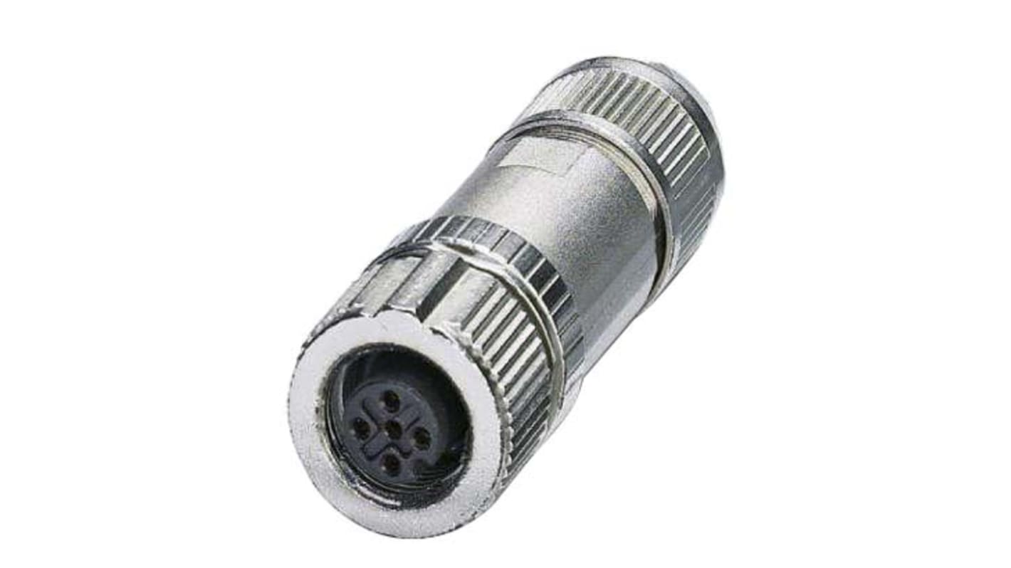 Phoenix Contact Circular Connector, 4 Contacts, Cable Mount, M12 Connector, Plug, Female, IP65, IP67, SACC Series