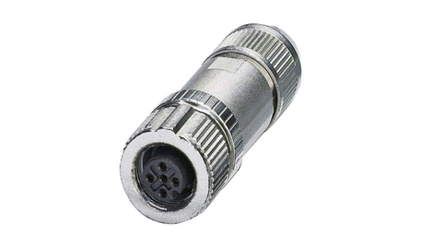 Conector circular Phoenix Contact hembra serie SACC de 5 vías hembra, tamaño carcasa 13, montaje aéreo, IP65, IP67