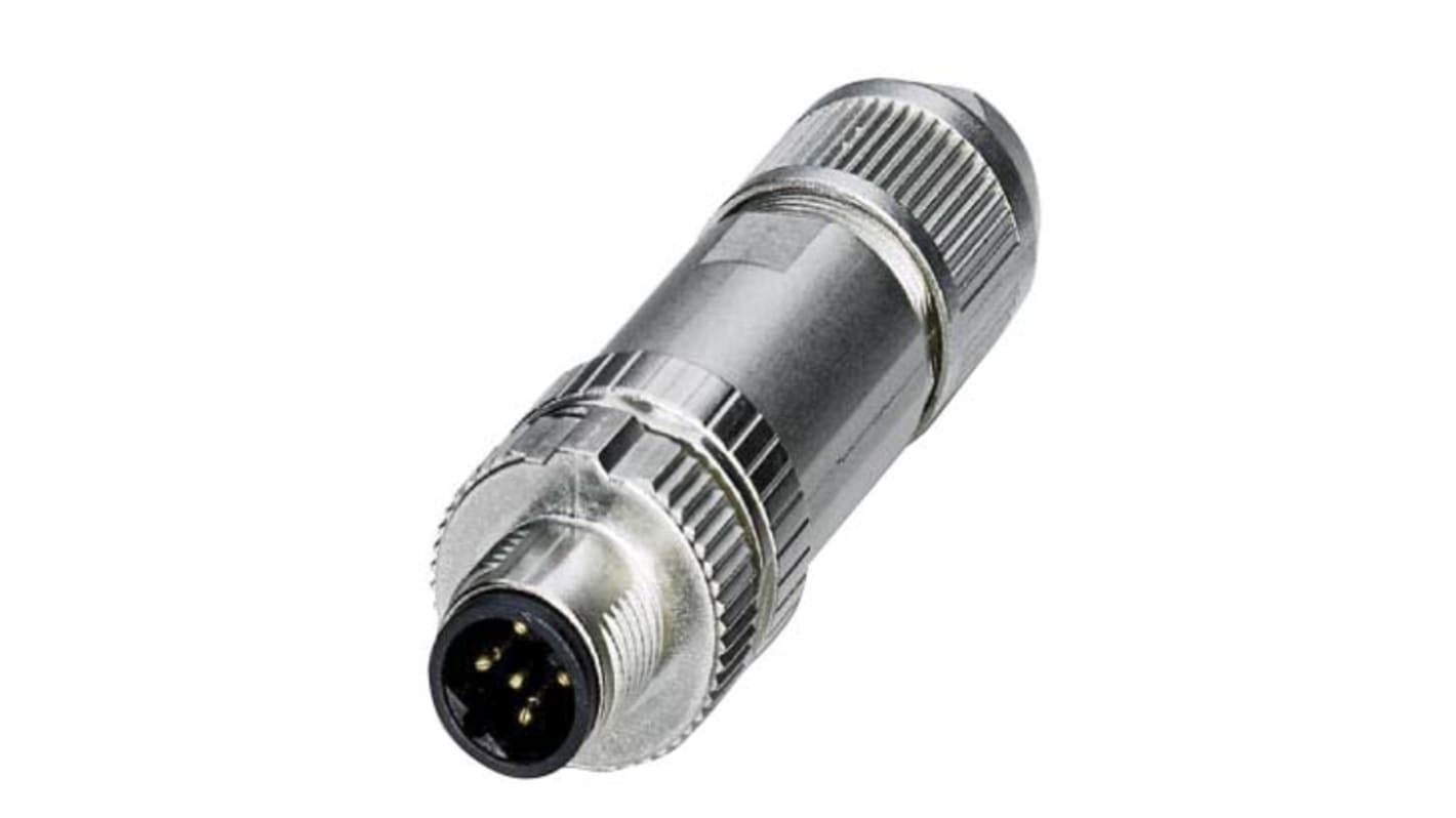 Conector circular Phoenix Contact hembra serie SACC de 3 vías macho, tamaño carcasa 13, montaje aéreo, IP65, IP67