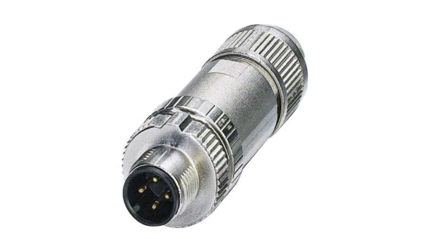 Phoenix Contact Circular Connector, 4 Contacts, Cable Mount, M12 Connector, Socket, Male, IP65, IP67, SACC Series