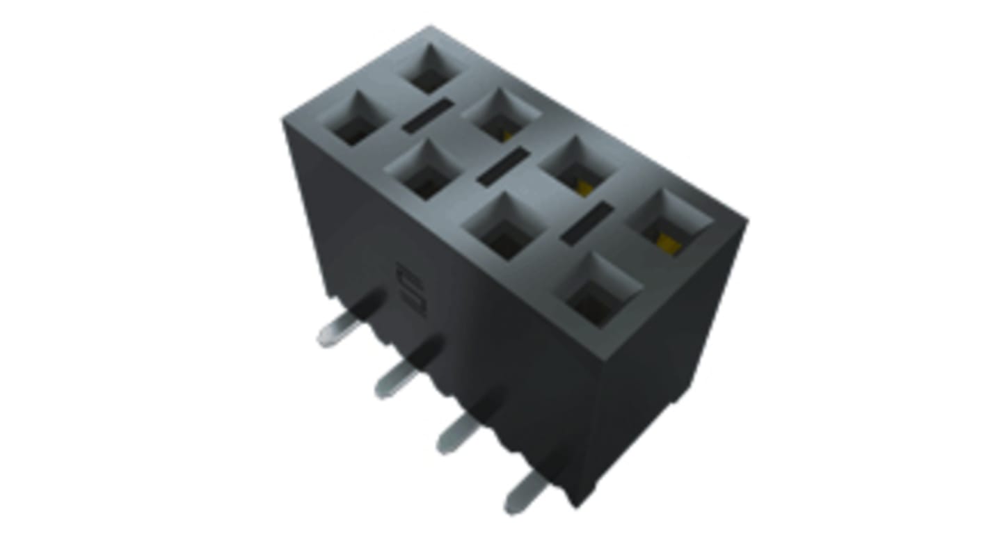 Conector hembra para PCB Samtec serie SSM, de 5 vías en 1 fila, paso 2.54mm, 405 V , 572 V., 5.2A, Montaje Superficial,