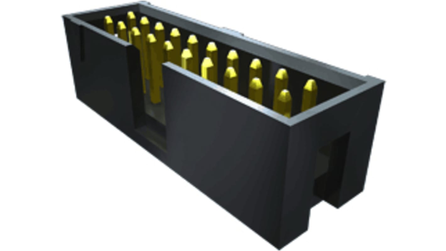 Samtec TSS Series Right Angle Through Hole PCB Header, 24 Contact(s), 2.54mm Pitch, 2 Row(s), Shrouded