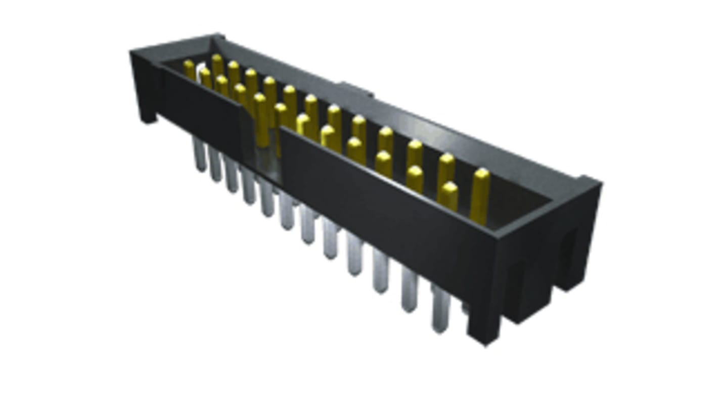 Samtec STMM Series Straight Surface Mount PCB Header, 10 Contact(s), 2.0mm Pitch, 2 Row(s), Shrouded