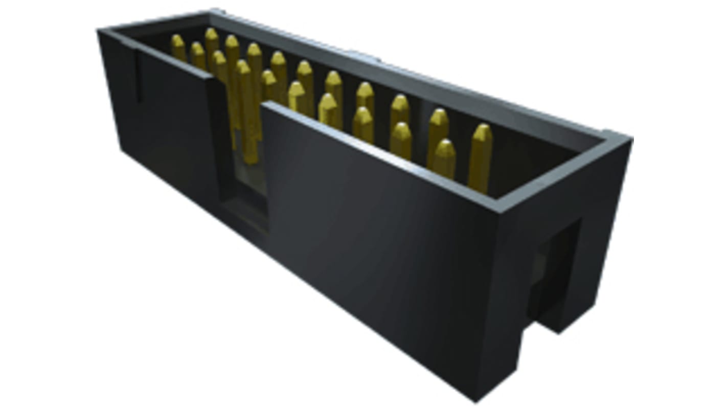 Samtec TST Series Straight Through Hole PCB Header, 10 Contact(s), 2.54mm Pitch, 2 Row(s), Shrouded