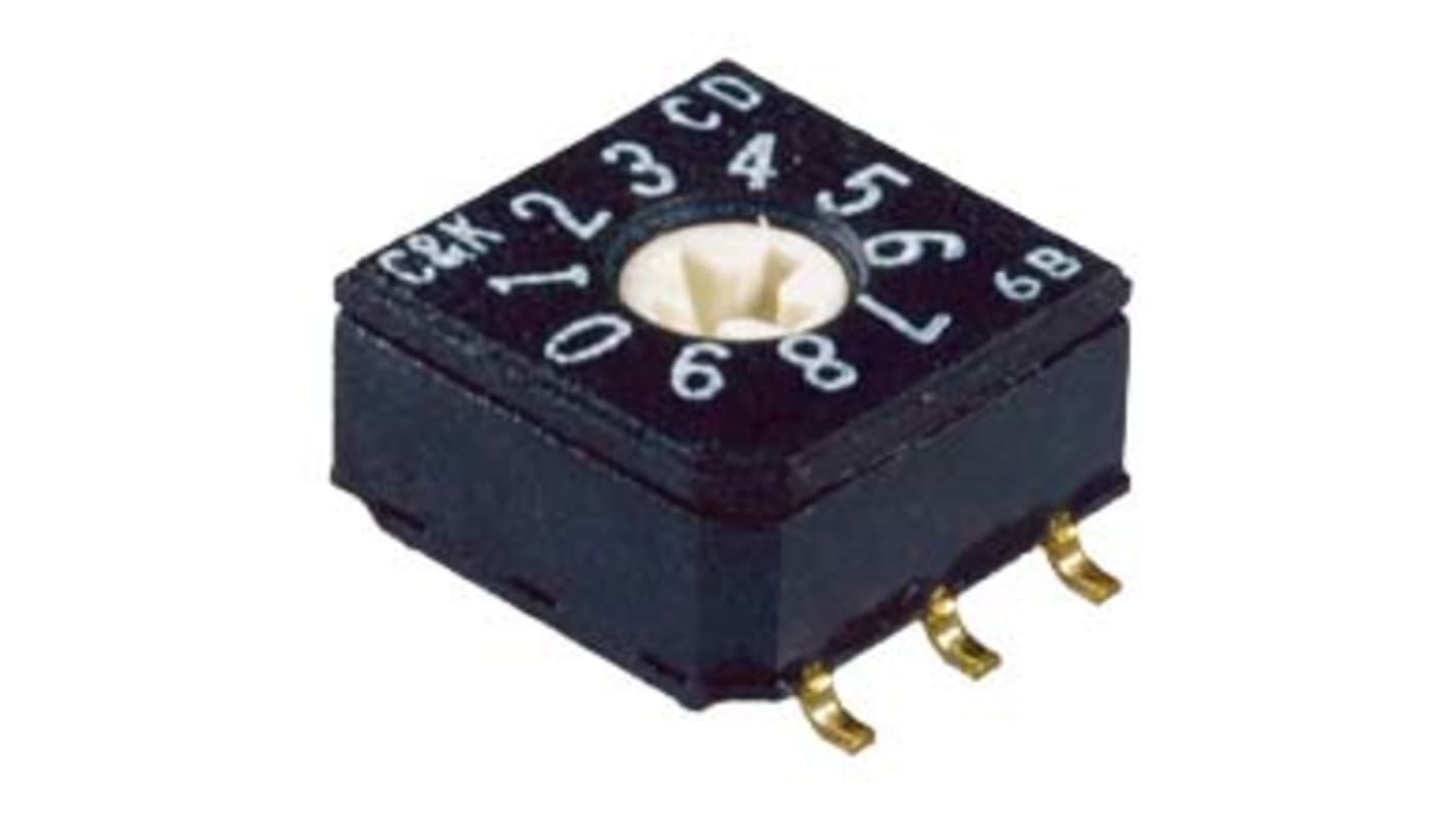 C & K 10 Way Surface Mount DIP Switch, Rotary Actuator