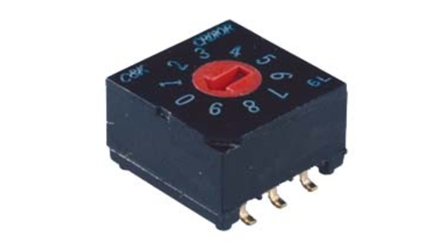 C & K 10 Way Surface Mount DIP Switch, Rotary Actuator