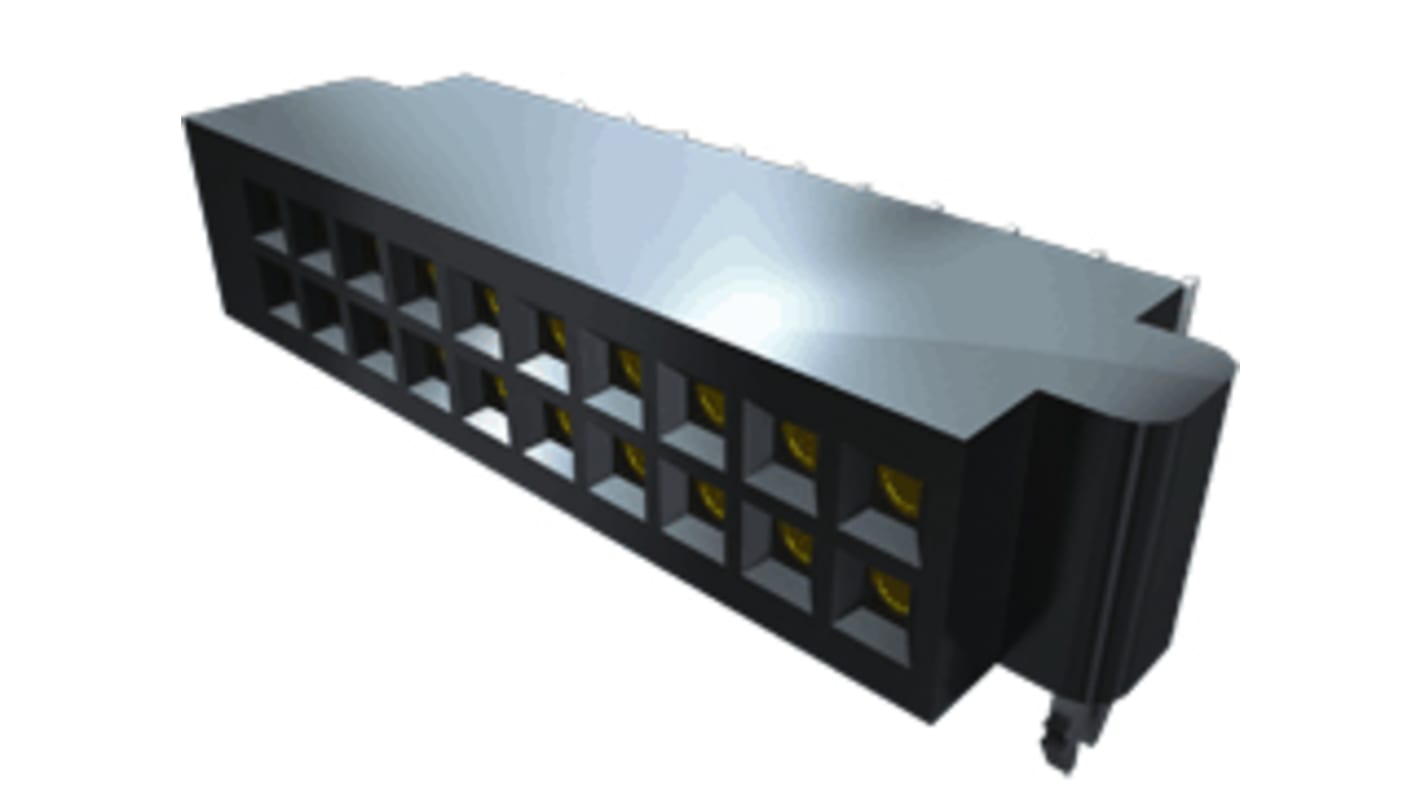 Samtec SFMH Series Straight Surface Mount PCB Socket, 20-Contact, 2-Row, 1.27mm Pitch, Solder Termination