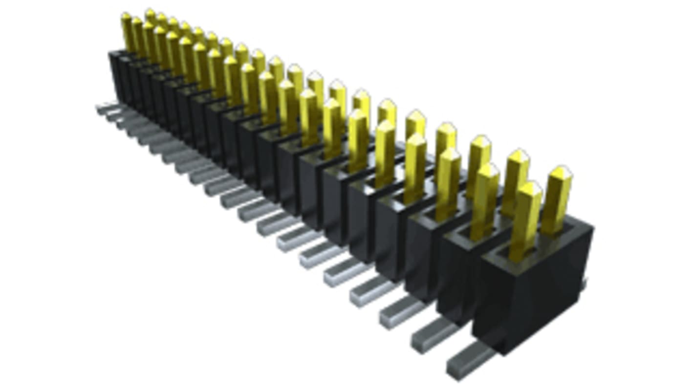 Samtec FTSH Series Straight Through Hole Pin Header, 26 Contact(s), 1.27mm Pitch, 2 Row(s), Unshrouded