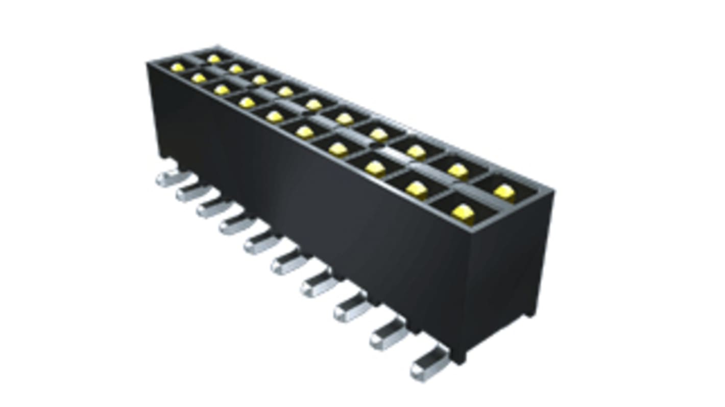 Samtec IPT1 Series Straight Through Hole PCB Header, 10 Contact(s), 2.54mm Pitch, 2 Row(s), Shrouded