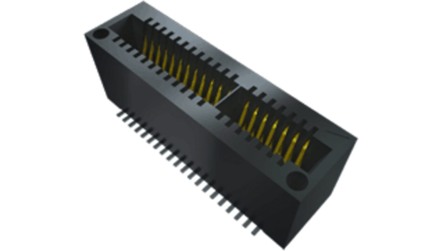 Samtec MEC1 Series Female Edge Connector, Surface Mount, 16-Contacts, 1mm Pitch, 2-Row, Solder Termination