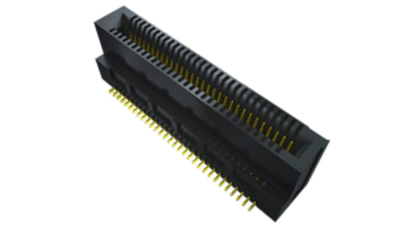 Conector de borde Samtec MEC8-DV, paso 0.8mm, 20 contactos, 2 filas, Vertical, Montaje de Borde, Hembra, 1.8A