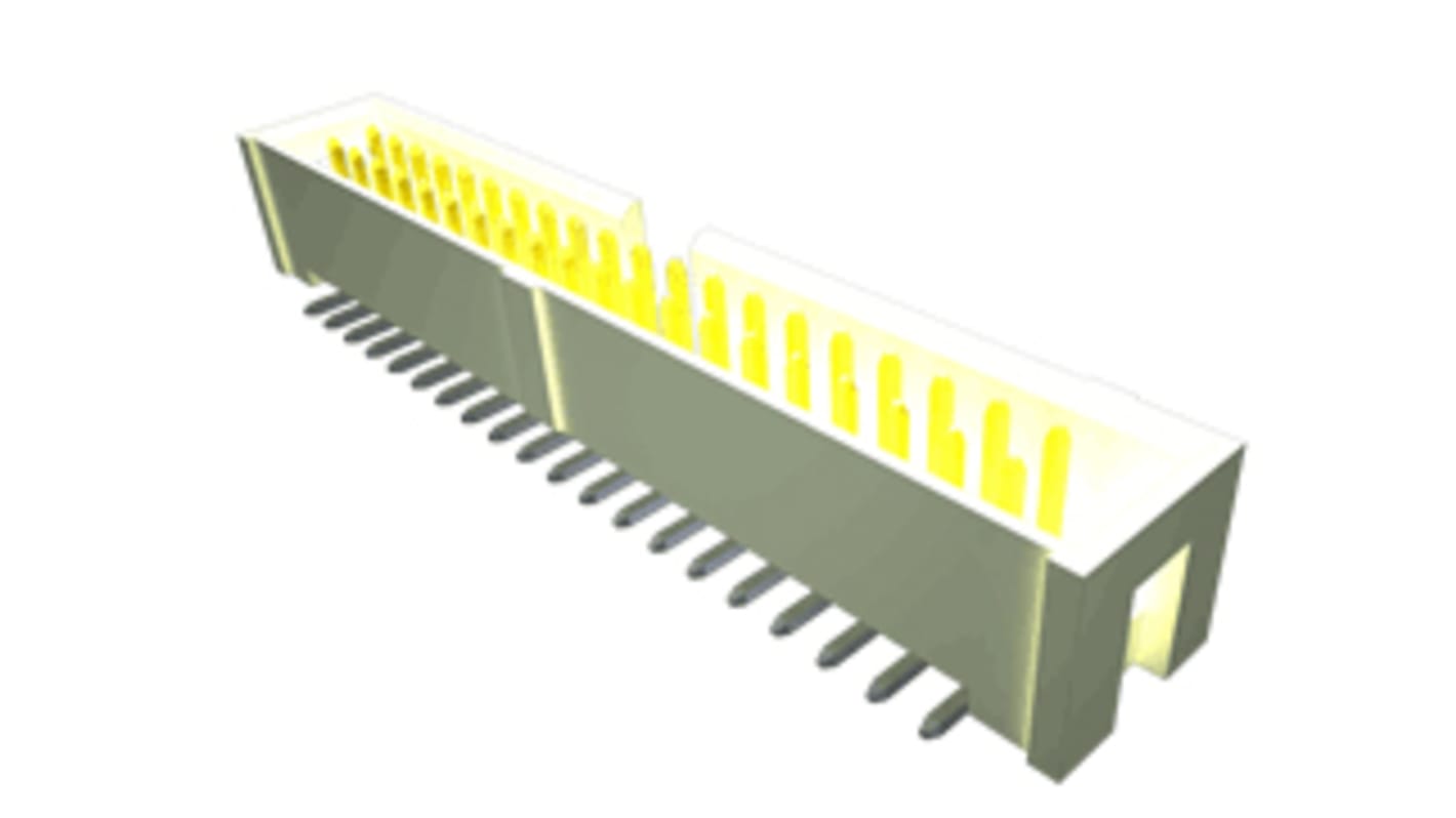 Samtec HTST Series Straight Through Hole PCB Header, 20 Contact(s), 2.54mm Pitch, 2 Row(s), Shrouded