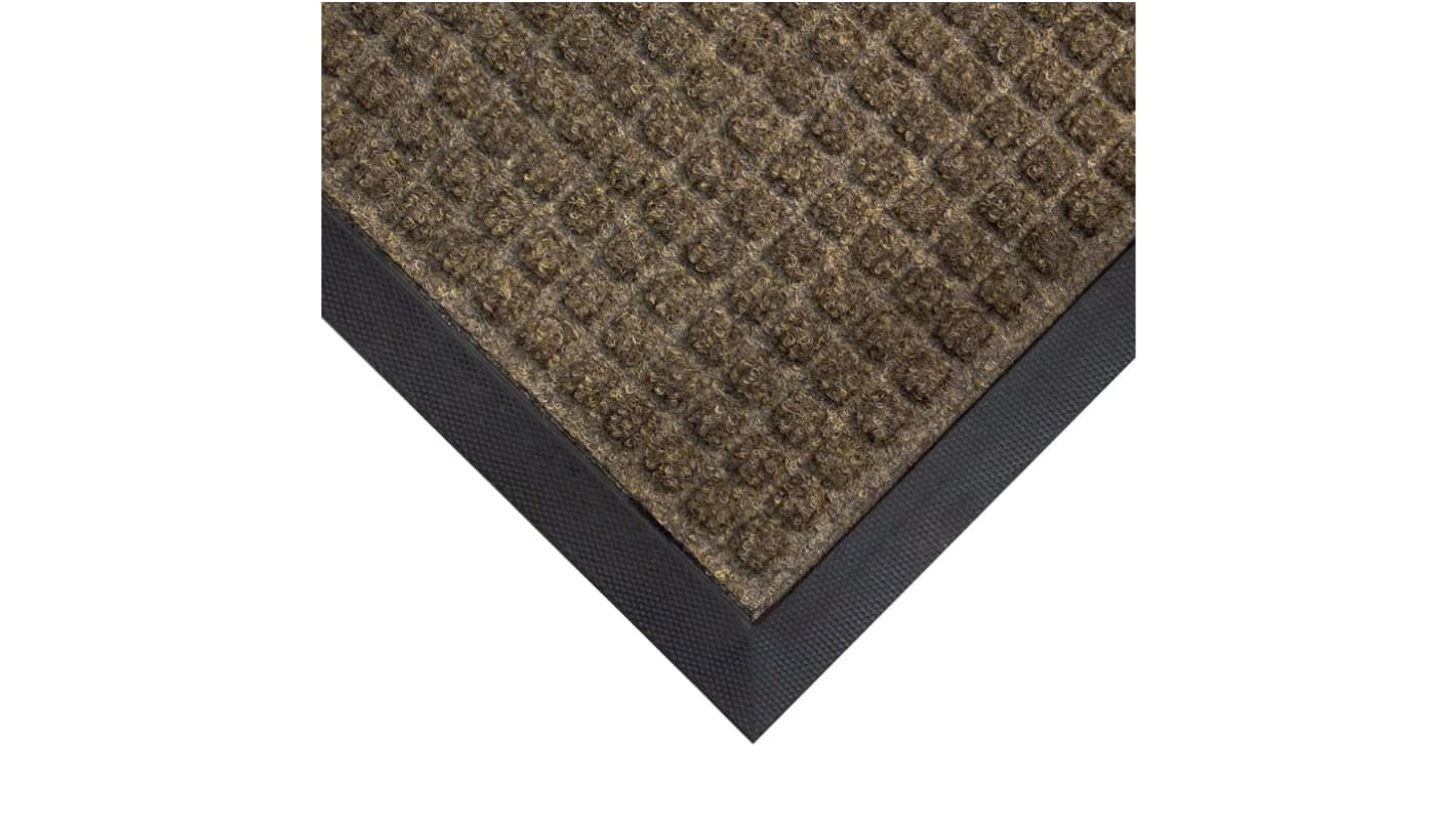 RS PRO AntiSlip, Door Mat, Carpet, Indoor Use, Black, 900mm 600mm 7mm RS