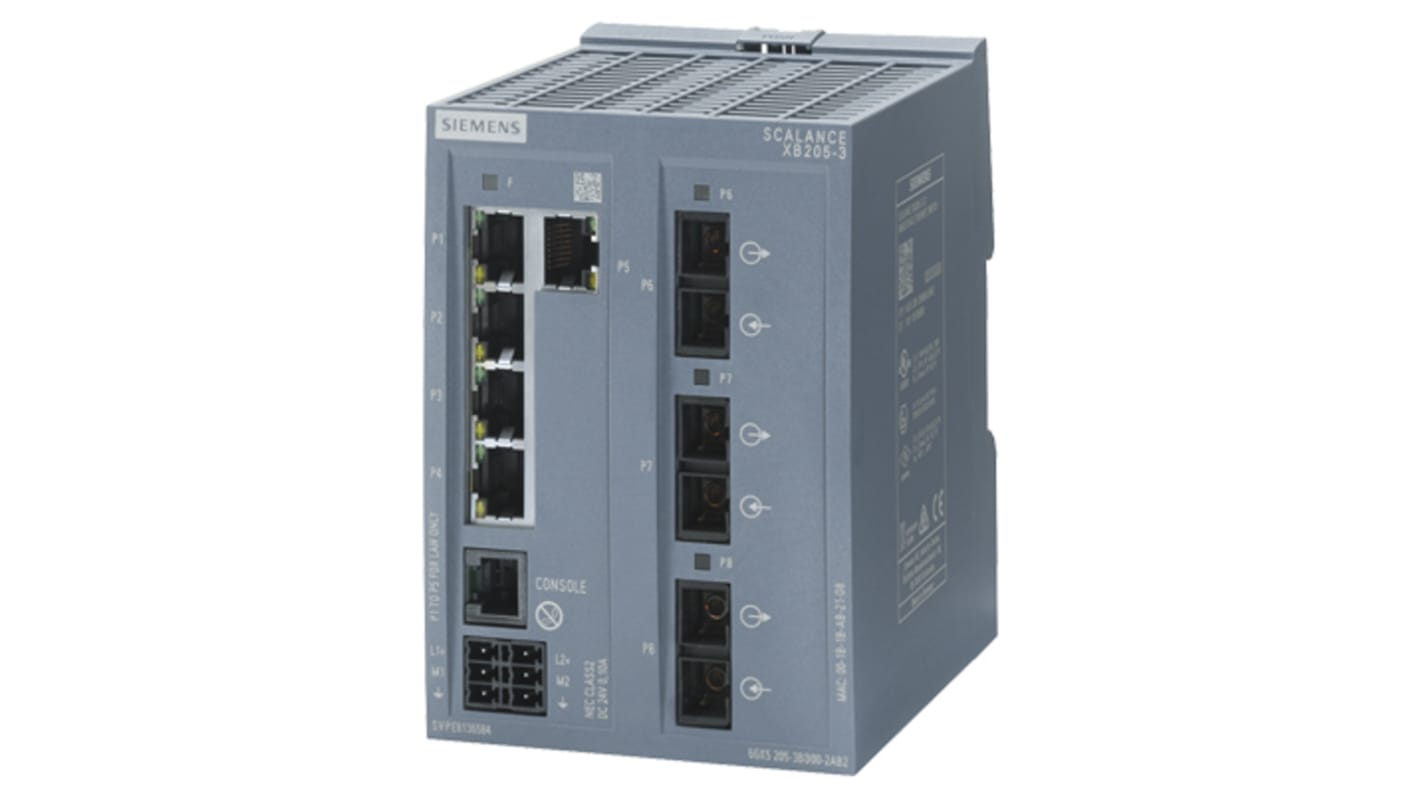 Siemens イーサネットスイッチ ポート数:1, 3, 5 RJ45ポート:5 10/100Mbit/s, 6GK5205-3BD00-2AB2