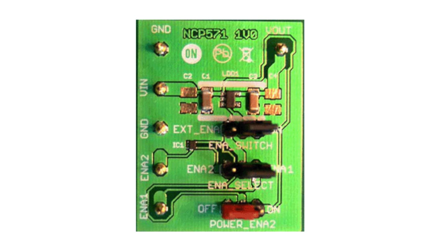 onsemi LDO Regulator Evaluation Board LDO Voltage Regulator for NCP571SN10T1G for LDO Regulator