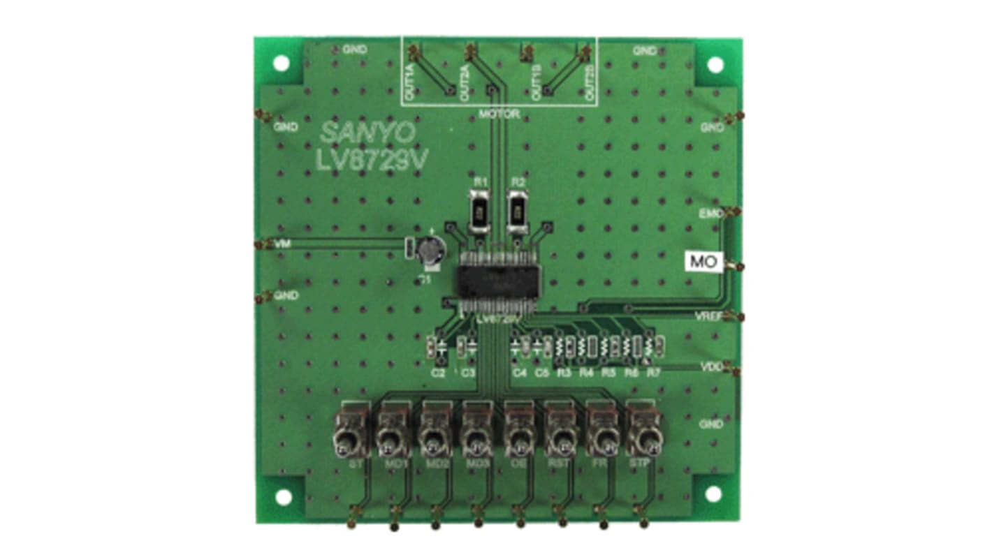 onsemi Microstepping Motor Driver Evaluation Board for LV8729V-TLM-H for Current Controlled Microstepping Motor Drive,