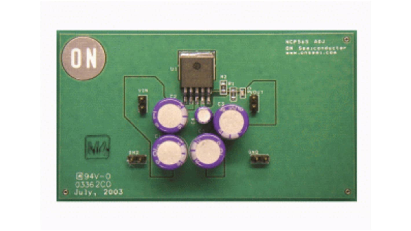 onsemi NCP565D2TG Evaluierungsplatine, Adjustable Output Voltage Linear Regulator Evaluation Board Linearregler