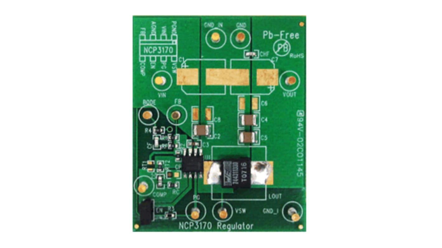 onsemi NCP3170BDR2G Evaluierungsplatine, Flexible Synchronous PWM Switching Buck Regulator Evaluation PWM-Controller