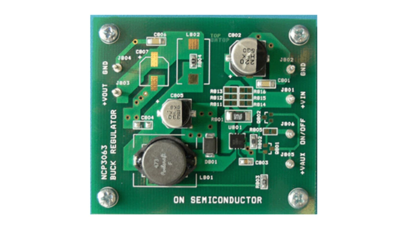 onsemi DFN Buck Demonstration Evaluation Board Buck Converter for NCP3063BMNTXG for DFN Buck Demonstration