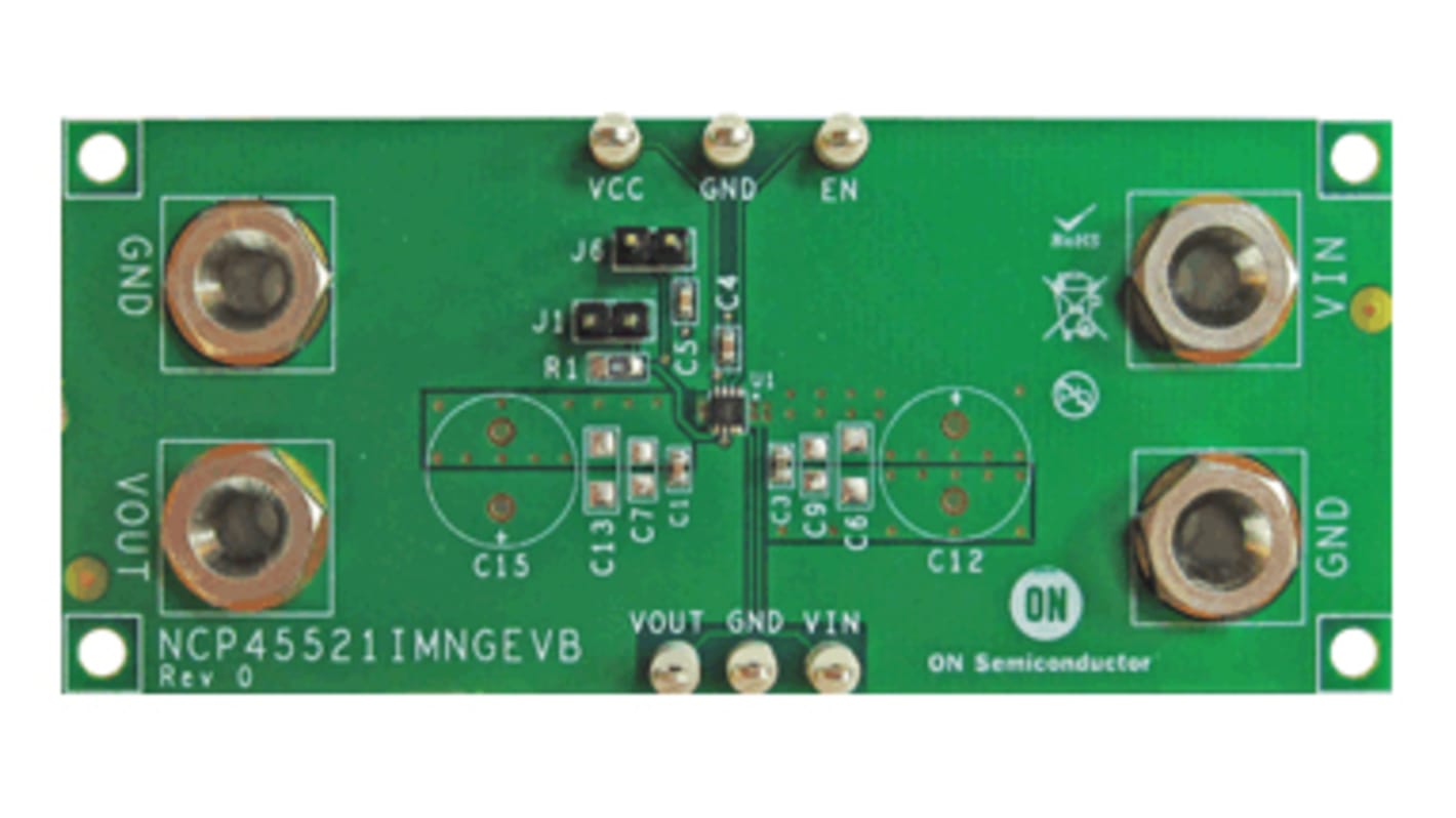 onsemi Integrated Load Switch with Ultra-Low Ron, 11.5A, Evaluation Board Load Switch for NCP45521IMNTWG-H,