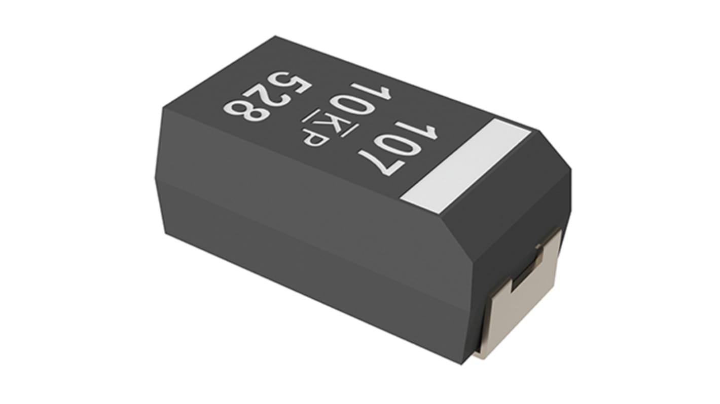 KEMET T591, SMD Polymerkondensator 150μF ±20% / 16V dc, -55°C → +125°C