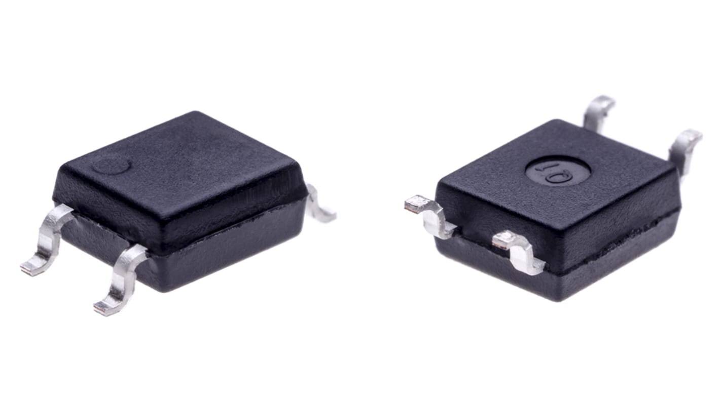 Isocom IS SMD Dual Optokoppler AC-In / NPN-Fototransistor-Out, 4-Pin DIP, Isolation 3750 Vrms