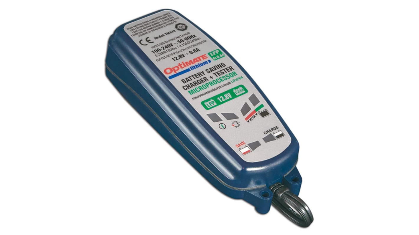 TecMate Optimate Lithium Battery Charger For LiFePO4 12 V 12V 0.8A