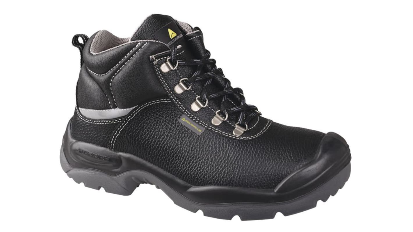 Delta Plus SAULT2 S3 Black Steel Toe Capped Men's Ankle Safety Boots, UK 6, EU 39