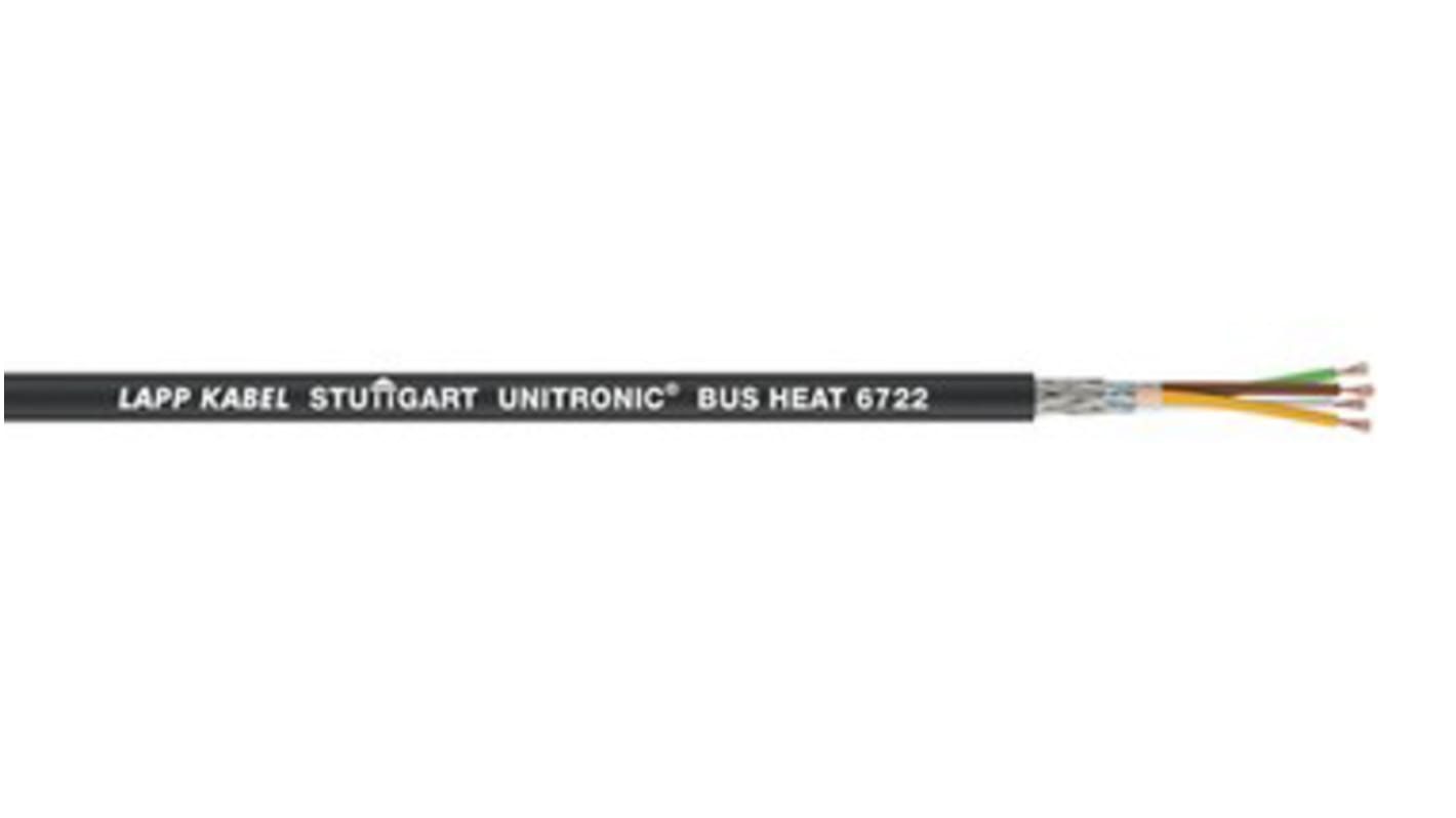 Cable de datos apantallado Lapp UNITRONIC BUS HEAT de 4 núcleos, 0.34 mm², Ø ext. 7.54mm, long. 100m, 250 V,