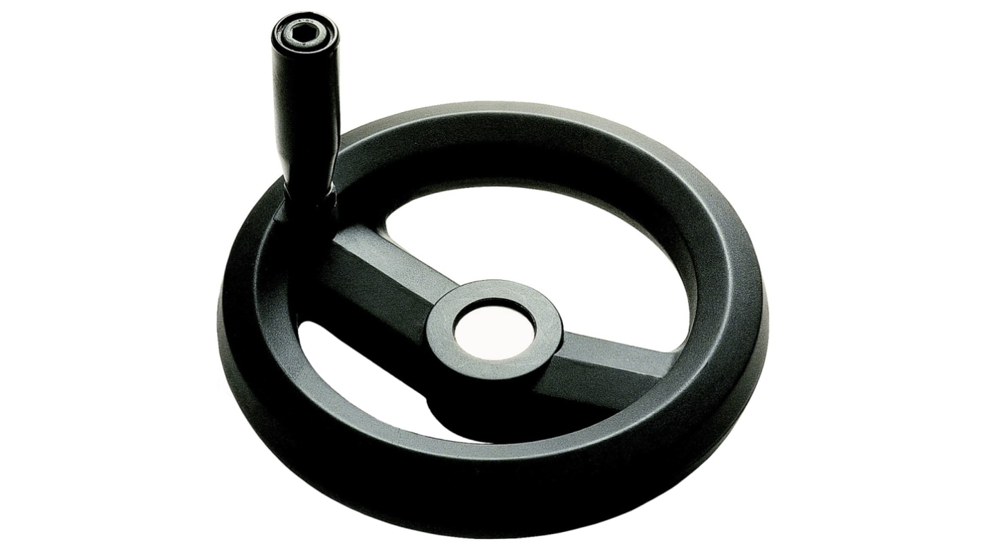 RS PRO Black Technopolymer Hand Wheel, 80mm diameter RS