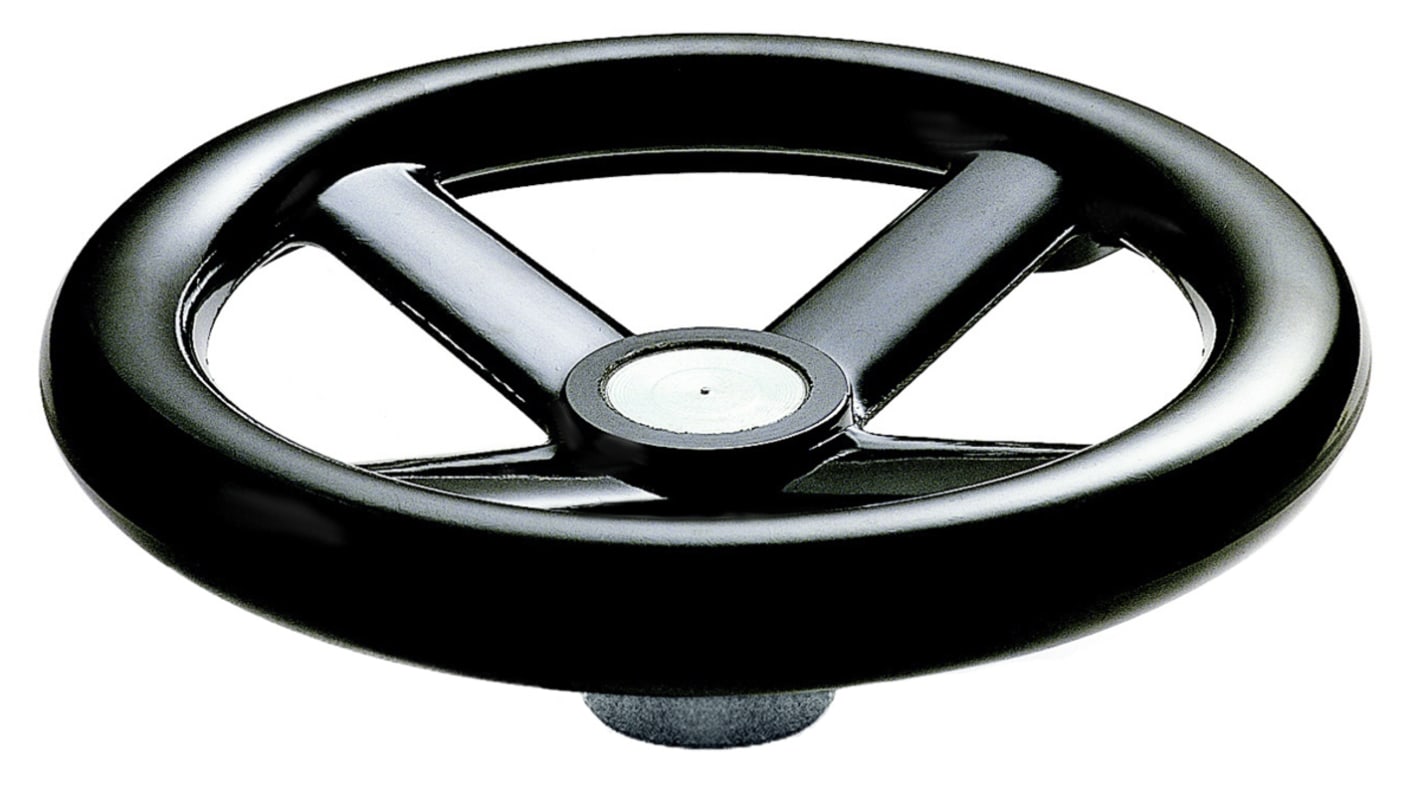 RS PRO Black Hand Wheel, 200mm diameter RS