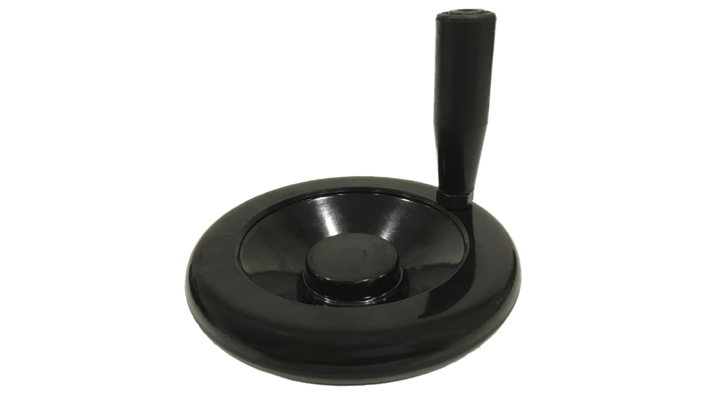 RS PRO Black Phenoplast Hand Wheel, 200mm diameter