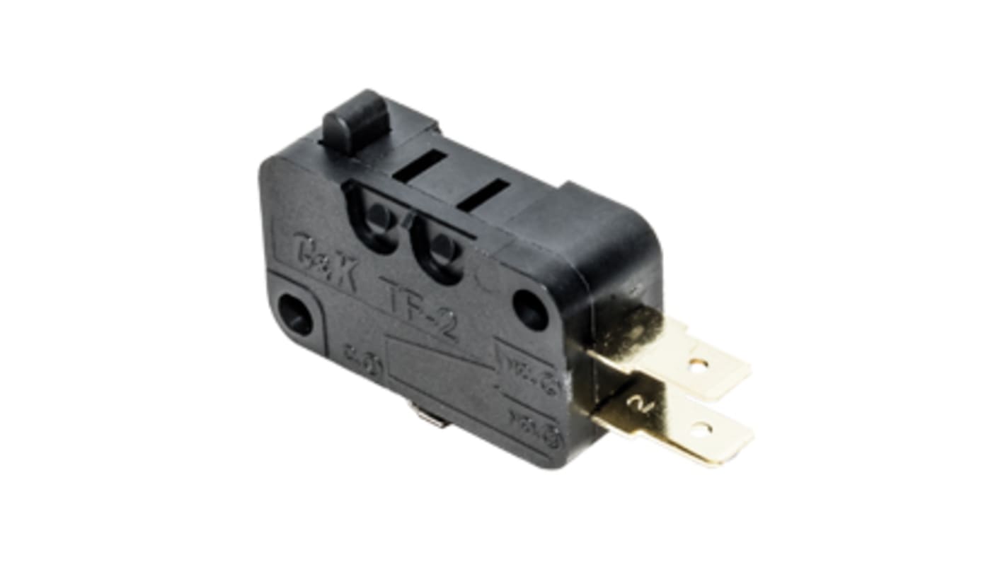 C & K Simulated Roller Lever Snap Action Micro Switch, Solder Terminal, 10 A @ 125 / 250 V ac, SP-CO