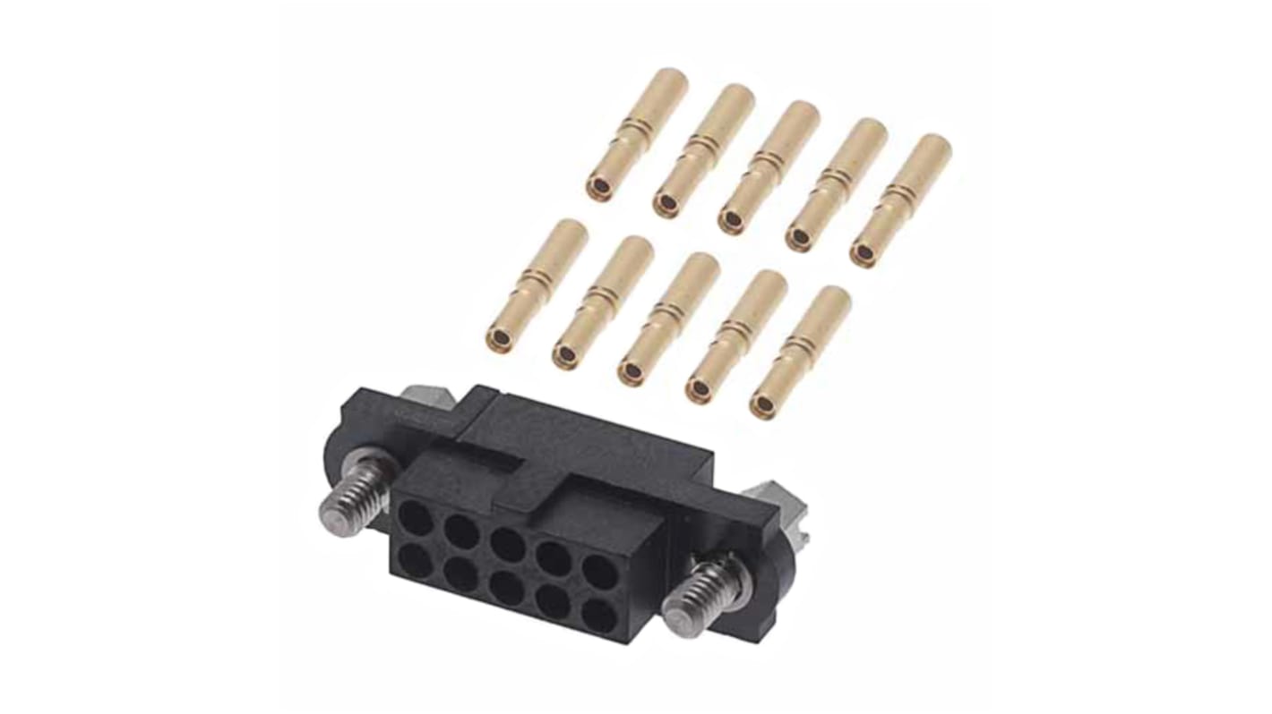 HARWIN M80 Connector Kit Containing 10 Barrel Crimp Contacts Loose, Crimp Shell, Housing with Hexagonal Slotted