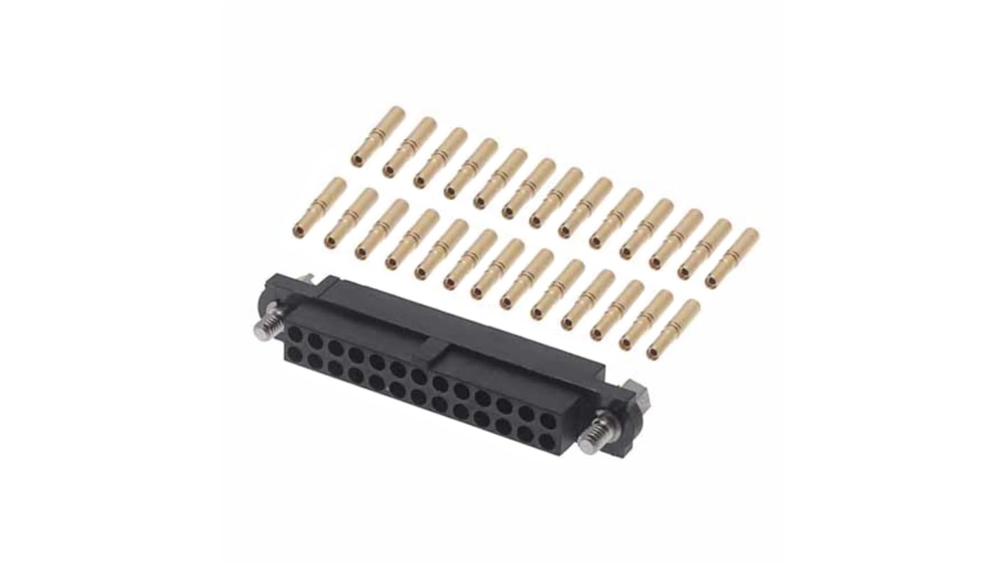 HARWIN M80 Connector Kit Containing 26 Barrel Crimp Contacts Loose, Crimp Shell, Housing with Hexagonal Slotted