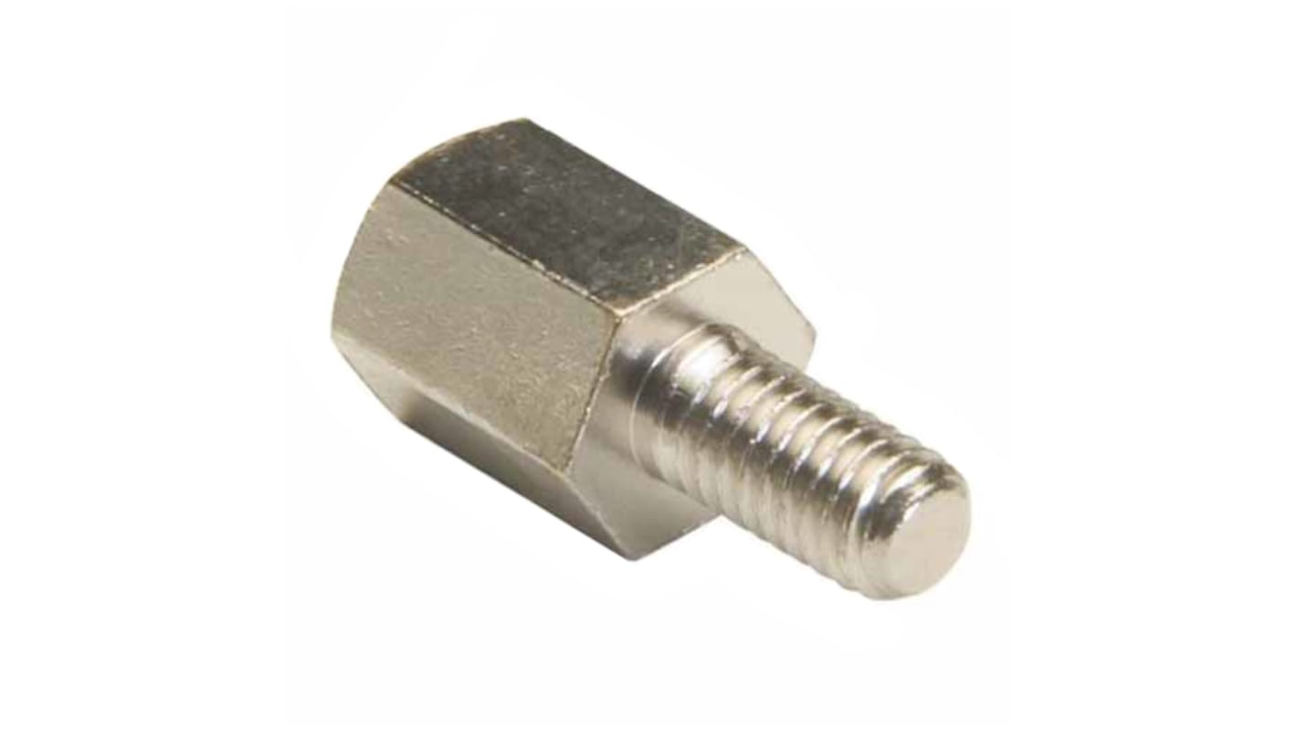 HARWIN Threaded Standoff, M3 x 0.5 Thread, 8mm Body, Brass, Male/Female, 6mm Stud