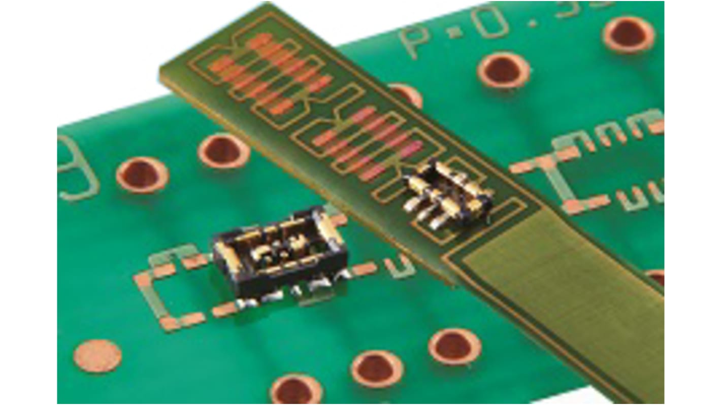 Gniazdo PCB 2 -pinowe 2 -rzędowe raster: 0.35mm Gniazdo Kątowe SMD