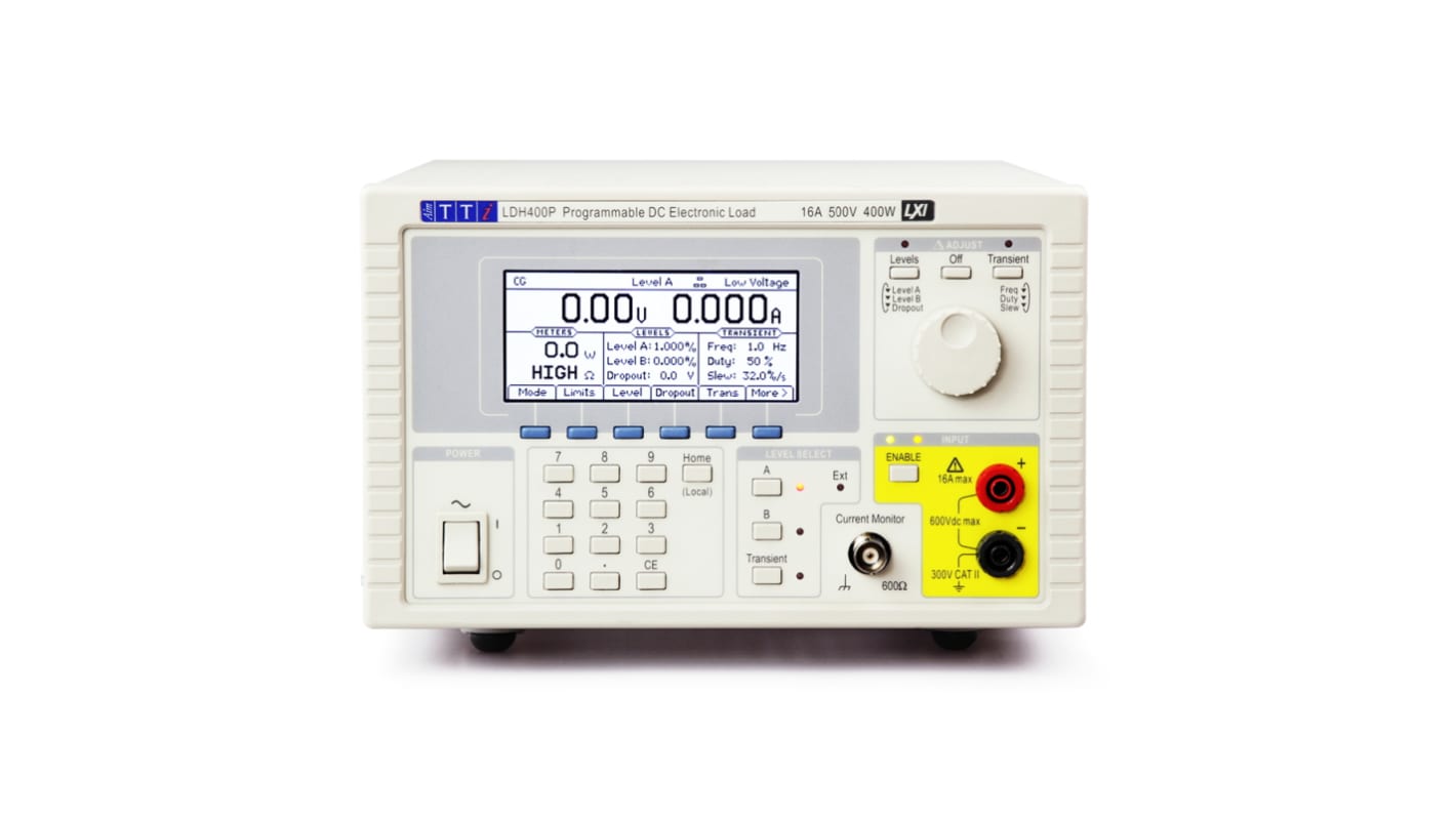 Aim-TTi Elektronisk dc-belastning LDH400, 0 → 16 A., 10.500 → V., 0 → 400 W, Programmable