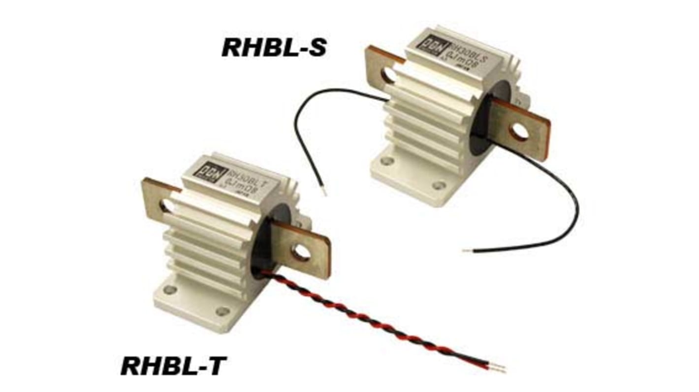 PCN RHBL Leistungs-Shunt Lastwiderstand 500μΩ ±0.1% / 12W, Alu Gehäuse Drahtanschluss, -50°C → +135°C