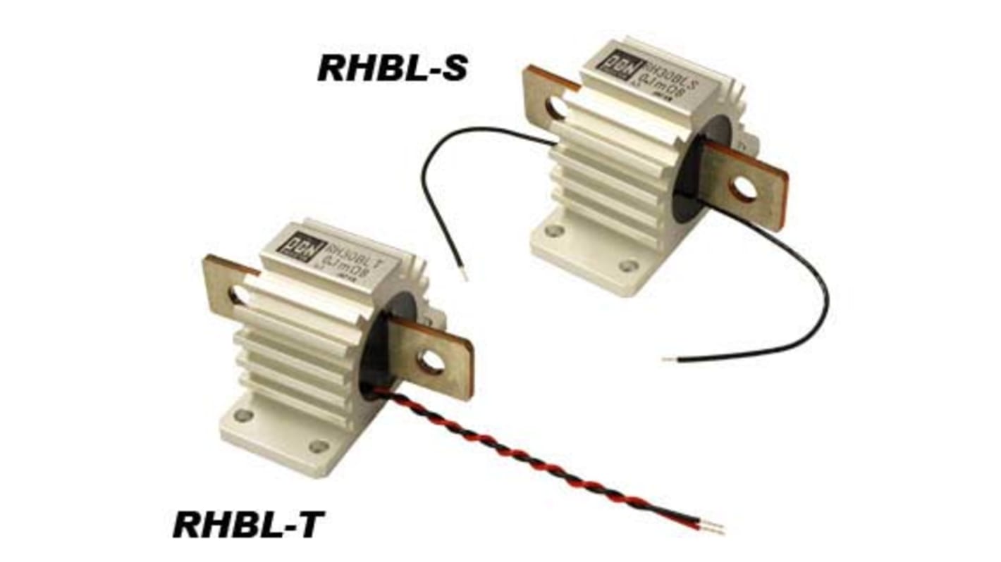 PCN, 100μΩ 30W Power Shunt Chassis Mount Resistor RH30BL-T R0001 B ±0.1%