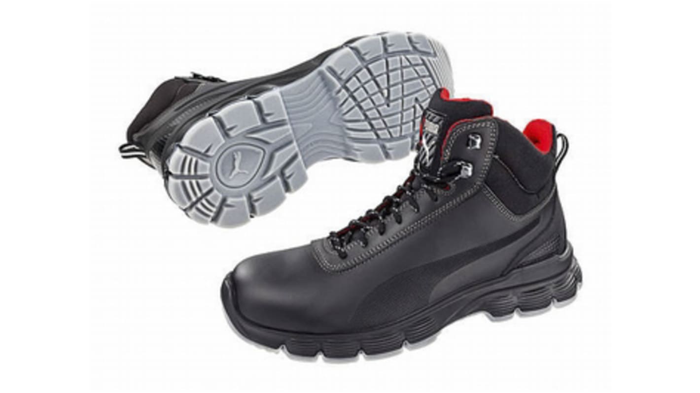 Puma Safety EN20345 S3, Sicherheitsstiefel Schwarz, mit Stahl-Schutzkappe, ESD-sicher, Größe 46 / UK 11