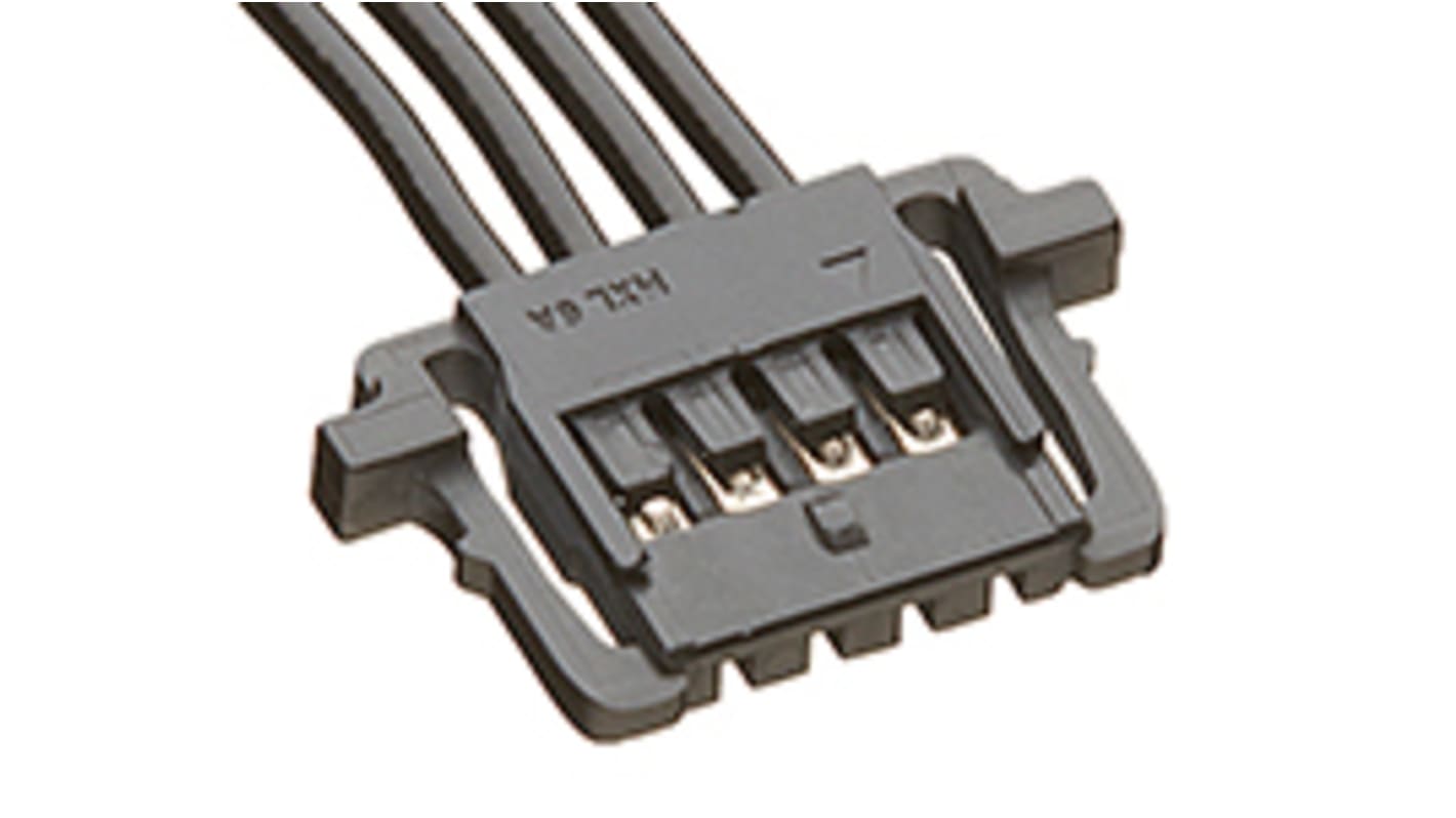 Conjunto de cables Molex Pico-Lock 15131, long. 450mm, Con A: Hembra, 4 vías, Con B: Hembra, 4 vías, paso 1mm