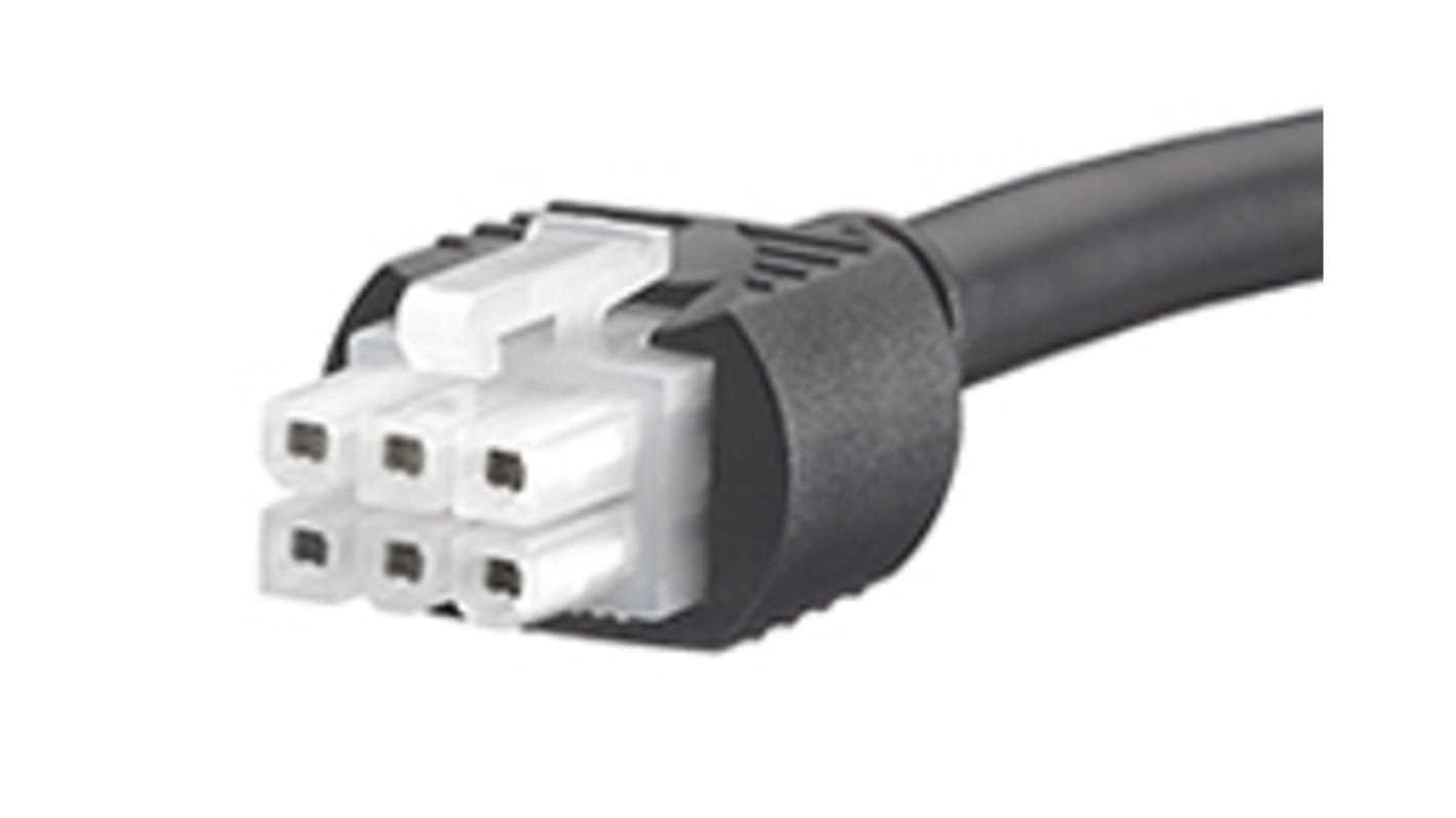 Conjunto de cables Molex Mini-Fit Jr. 245135, long. 500mm, Con A: Hembra, 6 vías, Con B: Hembra, 6 vías, paso 4.2mm