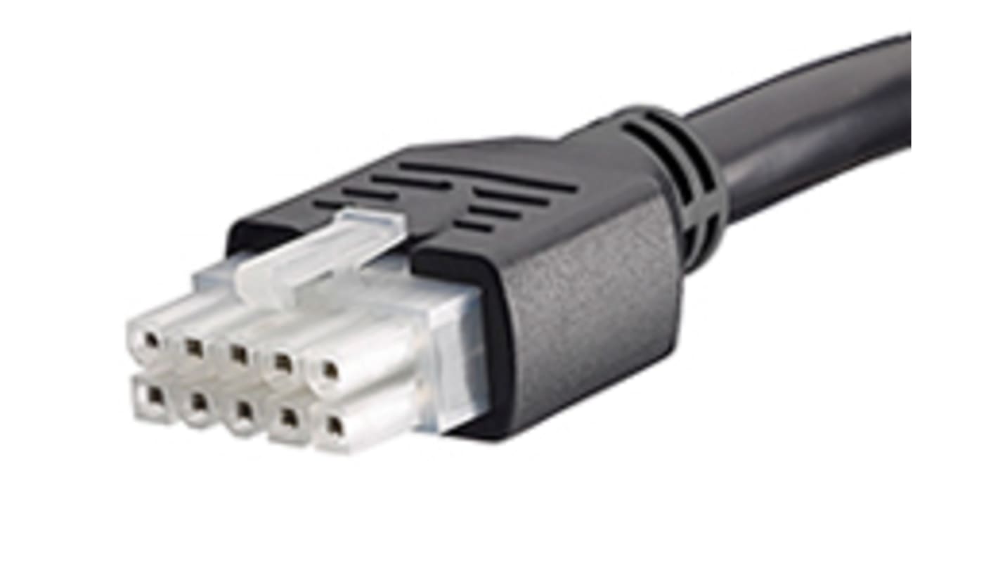 Conjunto de cables Molex Mini-Fit Jr. 245135, long. 2m, Con A: Hembra, 10 vías, Con B: Hembra, 10 vías, paso 4.2mm