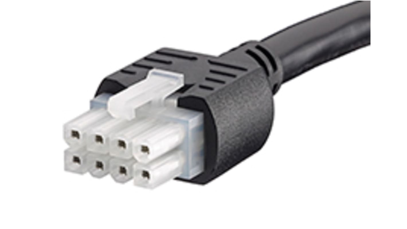 Conjunto de cables Molex Mini-Fit Jr. 245135, long. 500mm, Con A: Hembra, 8 vías, Con B: Hembra, 8 vías, paso 4.2mm