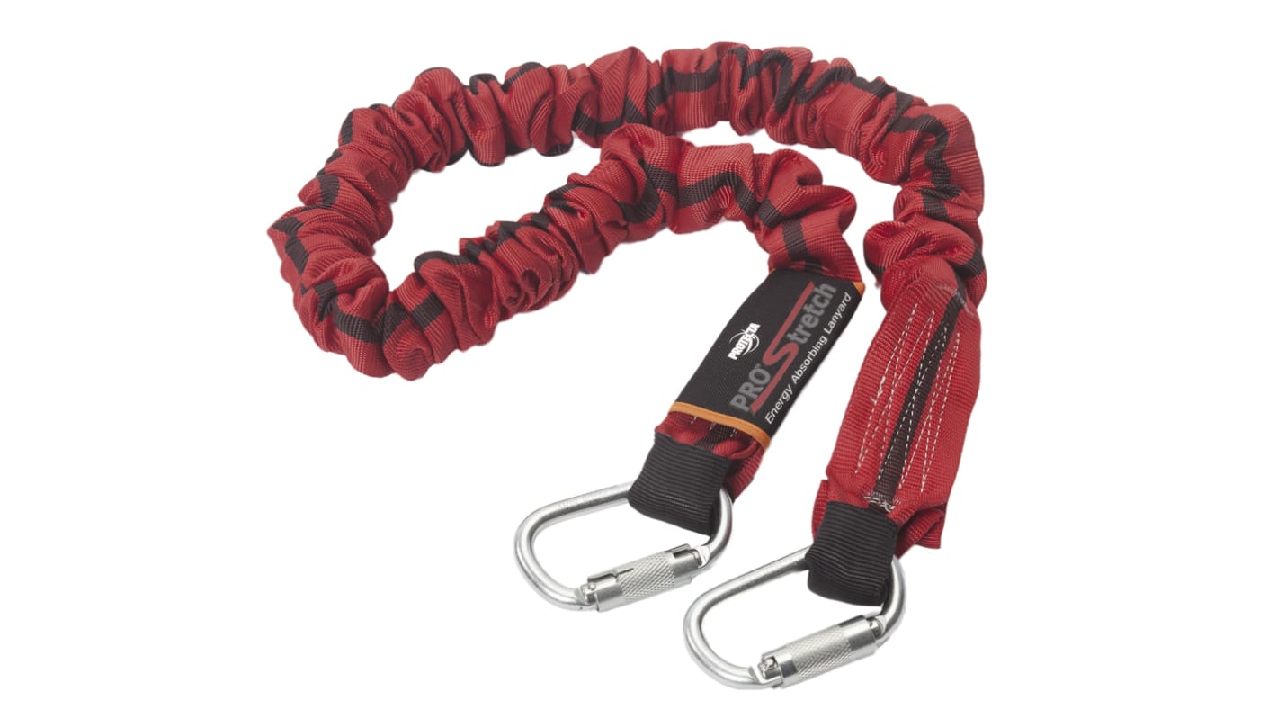 Protecta nicht verstellbar Karabiner Verdrehsicherung Fallschutz Dehnbarer Falldämpfer, Gew.Bel. 100kg, 2m