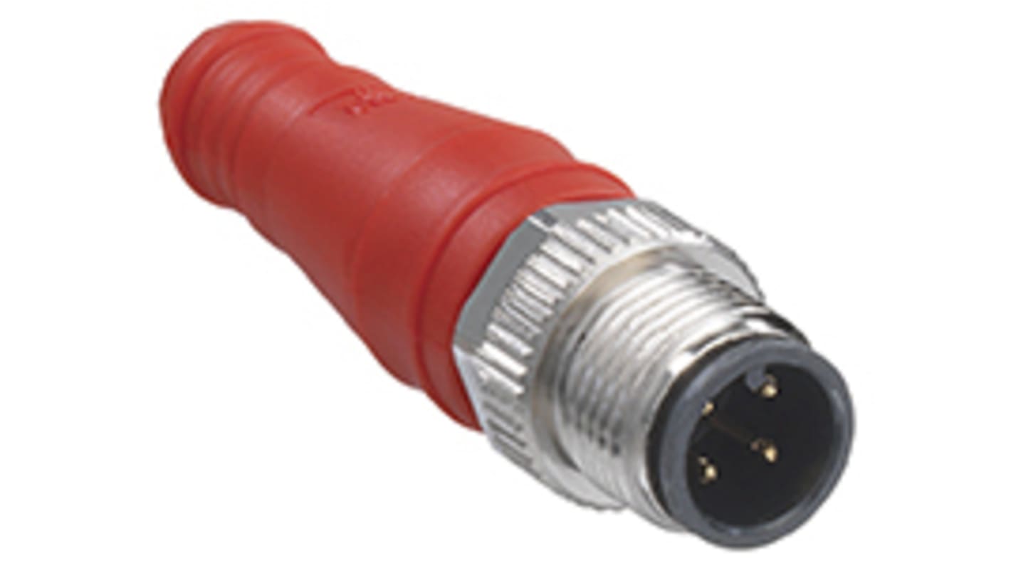 Brad from Molex Circular Connector, 4 Contacts, In-line, M12 Connector, Socket, Male, IP67, Safety Micro-Change Series